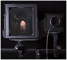 'Bending Light - Old school Selfie'  pigment print